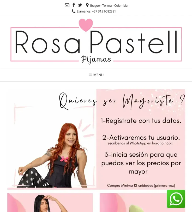 Captura del proyecto E-commerce RosaPastell